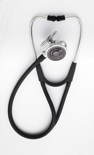 Harvey Deluxe Triple Head Stethoscope, Black, 28"
