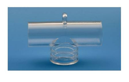 Trach Tee Adapter, 22 mm OD Both Ends, 15 mm ID Base, 50/cs