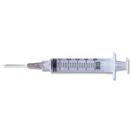 Syringe/ Needle Combination, 5mL, Luer-Lok™ Tip, 22G x 1
