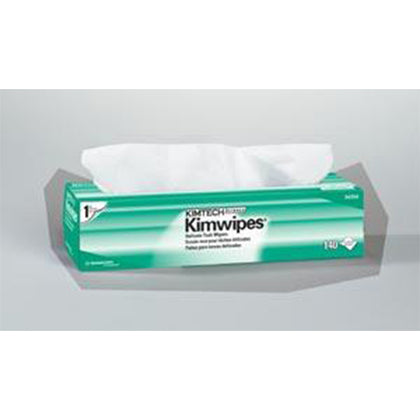 KimWipes EX-L Delicate Task Wipers, Disposable, Popup Box, 1-Ply, White, 15