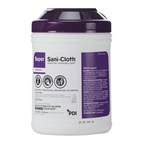 Germicidal Disposable Wipe, Large Canister, 6" x 6¾", 160/canister, 12 canister/cs (091255) (Item is considered HAZMAT and cannot ship via Air or to AK, GU, HI, PR, VI)