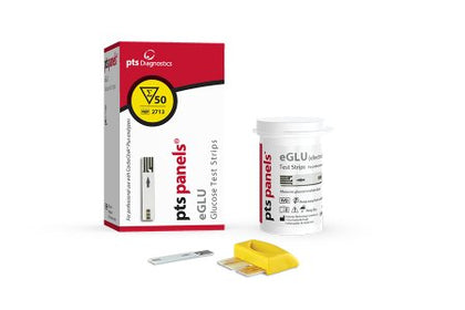 eGLU Glucose Test Strips, 50/vial (Distributor Agreement Required - See Manufacturer Details Page) (Minimum Expiry Lead is 120 days)