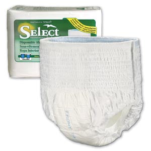 Underwear, X-Large Select DAU, Disposable, Absorbent, 48
