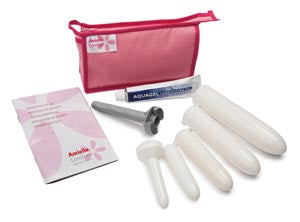 Vaginal Dilator, Includes Set of 5 Graduated Cones with Universal Handle, Cleaning Brush & Lubricant in a Discreet Bag (NDC# 08470-2100-01)