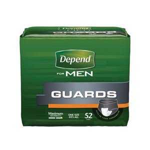 Depend® Guards For Men, 52/pk, 2 pk/cs (90 cs/plt) - Cimadex International