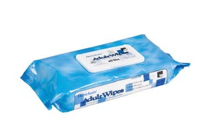 Wipes, Incontinence, Adult, Spunlace, Low Profile Tub, 8