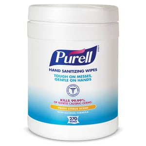 Durable Textured Wipes For Superior Cleaning, Non Linting, 270 ct Popup Canister, Wiper Size 6