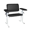 Blood Draw Chair with Flip Up Arm, Wide, Upholstered, Seat Dimensions: 32"W x 17"D x 19"H, Black (DROP SHIP ONLY)