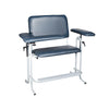 Blood Draw Chair with Flip Up Arm, Wide, 700 lb Weight Capacity, Tall, Seat Dimensions: 31"W x 17"D x 24"H, Upholstered, Blue (DROP SHIP ONLY)