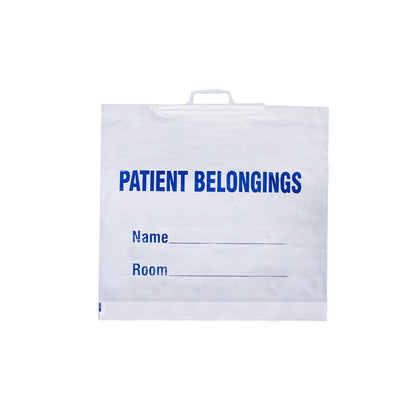Patient Belongings Bag with Handle, White, 20