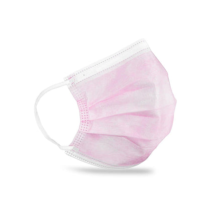 FluidBloq Mask, Level 3, Ear-Loop, Pink, 50/bx, 20 bx/cs