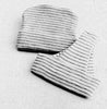 Double-Ply Infant Cap, Unisex, 4" x 5", White, Pink & Blue Stripe, 40/bx, 4 bx/cs