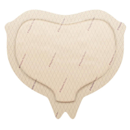 Border Foam Sacrum Dressing, 6.3” x 7.9” (16 x 20cm), Self-Adherent Soft Silicone, 10/bx, 5bx/cs
