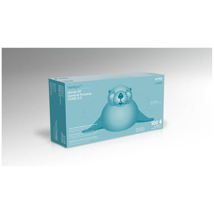 Glove, General Purpose, Nitrile, Poly Coated, Textured, Powder-Free (PF), Large, Blue, 100/bx, 10 bx/cs(Not for use in Healthcare)