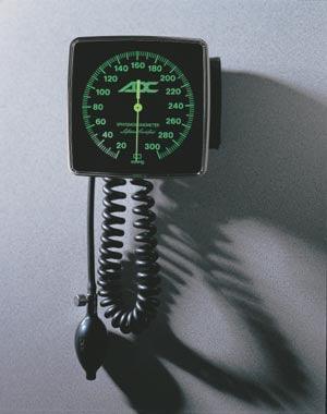 Adult Wall-Mounted Aneroid, Black, Latex Free (LF)