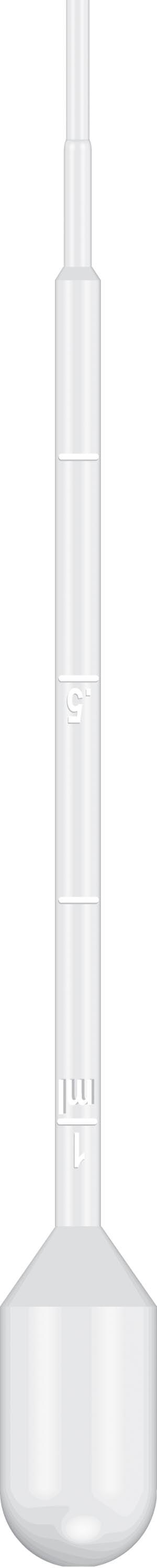 Graduated Pipet, 13.8cm Length, 3ml Capacity, Non-Sterile, 500/pk, 10 pk/cs (15 cs/plt)