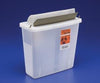 Sharps Container, Clear, Mailbox-Style Lid, 5 Qt, 11"H x 4¾"D x 10¾"W, 20/cs (25 cs/plt)