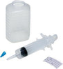 Piston Irrigation Kit Includes: 500cc Graduated Container, 60cc Thumb Control Ring Syringe, Patient ID Label, Small Tube Adapter, Packaged in a Dust Cover, 30/cs