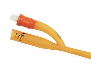 Foley Catheter, 14FR 2-Way Silicone Coated Latex, 5cc Balloon, 10/bx