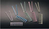 Reaction Strip with Attached Individual Caps, Flat Cap, Yellow, 125/cs