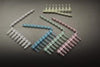 Thin Wall Reaction Strip, Attached Cap Strip, Green, 125/cs