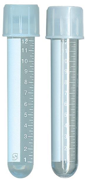Culture Tube & Cap, 17mm x 95mm, Polypropylene, 25/pk, 20 pk/cs