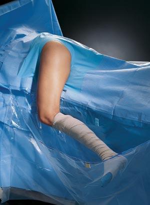 Hip Drape, Clear Leg Pockets, Sterile, 9/cs
