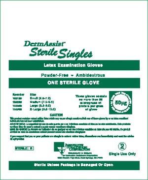 Gloves, Exam, Small (6Â½ - 7), Latex, Sterile, Powder-Free (PF), Singles, 100/bx, 4 bx/cs