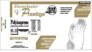 Gloves, Surgical, Powder Free (PF), Size 8Â½, Latex, Sterile, Bisque Finish, Damp Hand Don, 50 pr/bx, 4 bx/cs