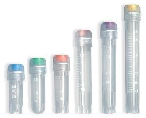 Vial, Silicone Washer Seal, External Thread, 2mL Volume, Round Bottom, 100/bg, 10 bg/cs