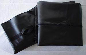 Black Disaster Bag, Straight Zipper with 6 Handles, 36