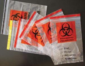 Specimen Bag, Ziplock, 6