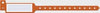 Wristband, Adult/ Pediatric, 10", Insert Vinyl, Orange, 250/bx