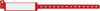 Wristband, Adult, 12", Insert Vinyl, Custom Printed, Red, 250/bx