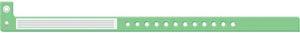 Wristband, L-Shape, Insert Vinyl, Custom Printed, Green, 500/bx