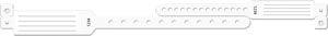 Wristband Set, 2-Part, Mother-Baby Set, Insert, Custom Printed, White, 150/bx