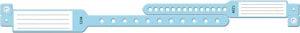 Wristband Set, 2-Part, Mother-Baby Set, Insert, Custom Printed, Blue, 150/bx