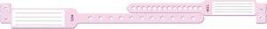 Wristband Set, 2-Part, Mother-Baby Set, Insert, Custom Printed, Pink, 150/bx