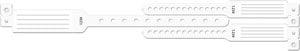 Wristband Set, 3-Part, Mother-Baby Set, Insert, Custom Printed, White, 100/bx