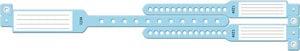 Wristband Set, 3-Part, Mother-Baby Set, Insert, Blue, 100/bx