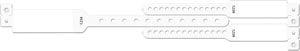 Wristband Set, 3-Part, Mother-Baby Set, Imprinter, Custom Printed, White, 100/bx