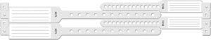 Wristband Set, 4-Part, Mother-Baby Set, Insert, Custom Printed, Clear, 100/bx