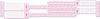 Wristband Set, 4-Part, Mother-Baby Set, Insert, Custom Printed, Pink, 100/bx