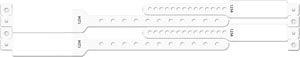 Wristband Set, 4-Part, Mother-Baby Set, Imprinter, Custom Printed, White, 100/bx
