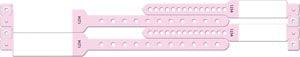 Wristband Set, 4-Part, Mother-Baby Set, Imprinter, Custom Printed, Pink, 100/bx