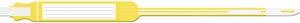 Wristband, Adult, Insert, Self Adhesion, Tri-Laminate, Yellow, 250/bx