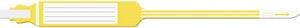 Wristband, Adult, Insert, Self Adhesion, Tri-Laminate, X-Wide, Yellow, 250/bx