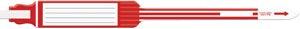 Wristband, Adult, Insert, Self Adhesion, Tri-Laminate, Mega Wide, Red, 250/bx
