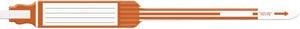 Wristband, Adult, Insert, Self Adhesion, Tri-Laminate, Mega Wide, Orange, 250/bx