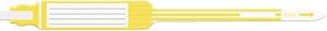 Wristband, Adult, Insert, Self Adhesion, Tri-Laminate, Mega Wide, Yellow, 250/bx